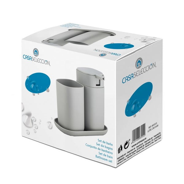 Sivá súprava doplnkov do kúpeľne – Casa Selección-image-3