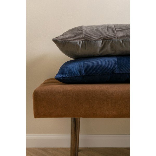 Sivý zamatový vankúš PT LIVING Velvet, 60 x 30 cm-image-4