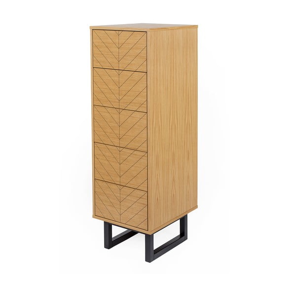 Komoda v dubovom dekore Woodman Camden Herringbone, 40 x 123 cm-image-2