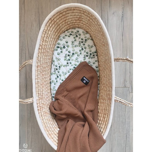 Hnedá pletená detská deka s podielom bavlny T-TOMI Autumn waves, 80 x 100 cm-image-1