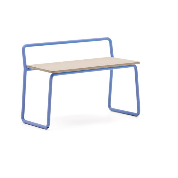Modrá/v prírodnej farbe lavica Tinn – Kave Home-image-2