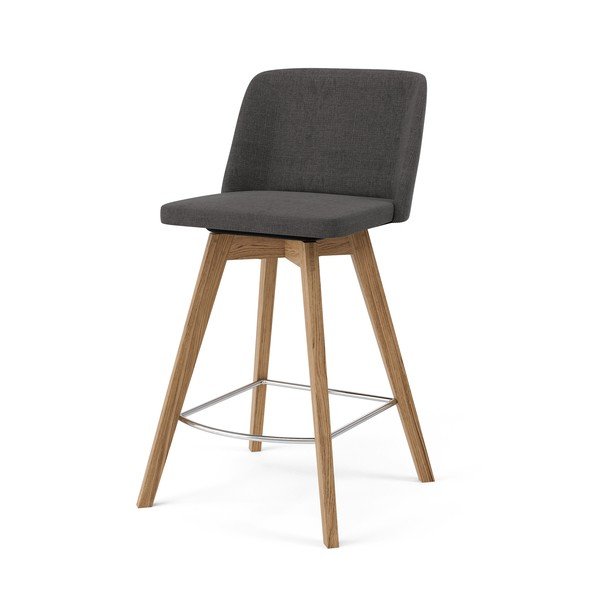 Súprava 2 sivých barových stoličiek Tenzo Tom, výška 89 cm-image-1