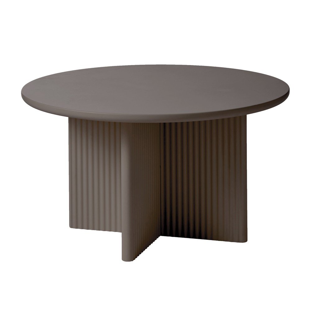 E-shop Taupe okrúhly konferenčný stolík ø 80 cm Palma – Unique Furniture