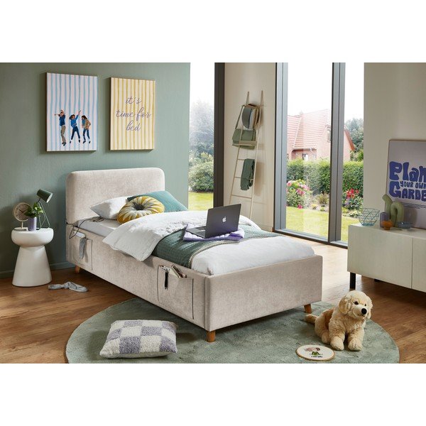 Béžová detská posteľ bez roštu 90x200 cm Cosy – Meise Möbel-image-1