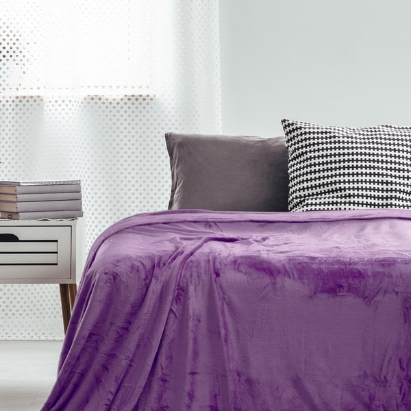 Fialová deka z mikrovlákna DecoKing Mic Nina, 70 × 150 cm-image-1