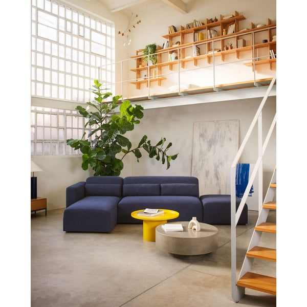 Kovový okrúhly konferenčný stolík v horčicovej farbe ø 72 cm Fleksa – Kave Home-image-4