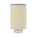 Krémovobiela sklenená váza (výška  26 cm) Milo – ONA