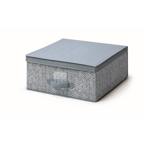 Modrý úložný box s vekom Cosatto Tweed, šírka 45 cm