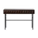 Tmavohnedý konzolový stolík s doskou v dubovom dekore 39x117 cm Latina – Unique Furniture
