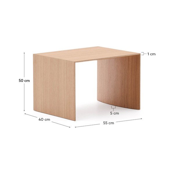 Odkladací stolík v dekore duba 40x55 cm Litto – Kave Home-image-4