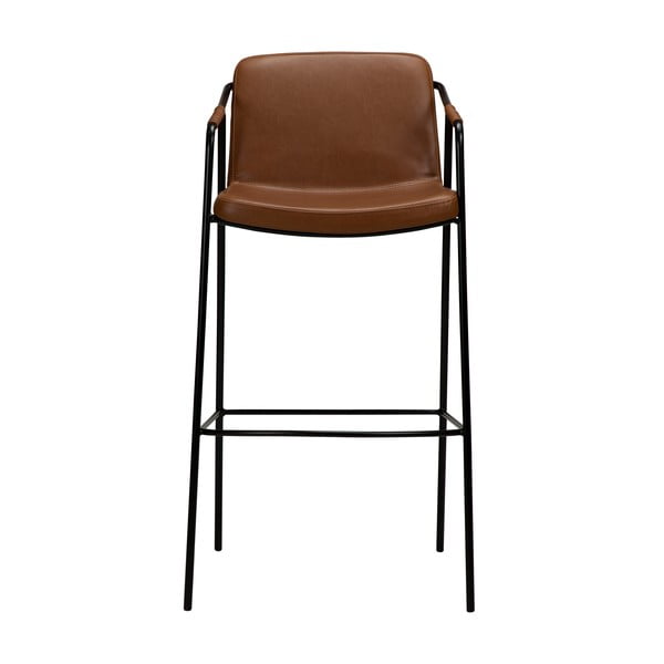 Hnedá barová stolička z imitácie kože DAN-FORM Denmark Boto, výška 105 cm-image-1