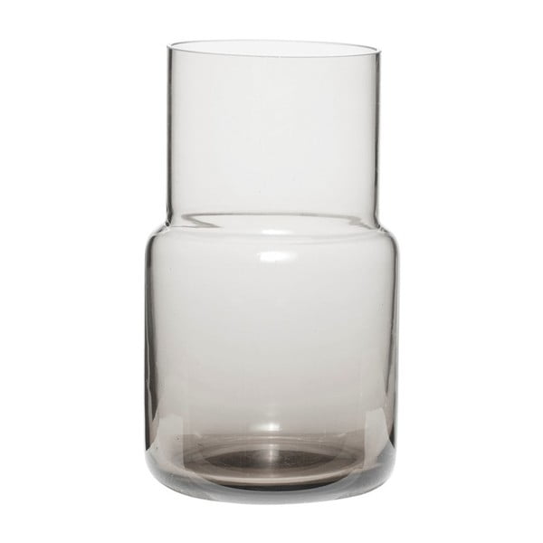 Sivá sklenená váza Hübsch Alstromeria