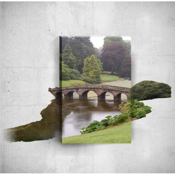 Nástenný 3D obraz Mosticx Small Bridge, 40 × 60 cm