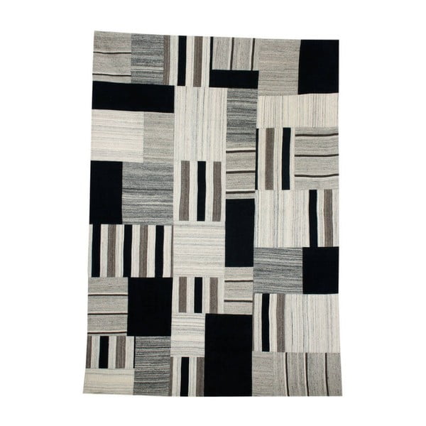 Ručne tkaný koberec Kayoom Intenso Grau Multi, 80 × 150 cm