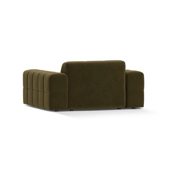 Khaki zamatové kreslo Chicago – Cosmopolitan Design-image-2