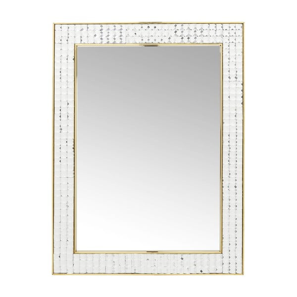 Nástenné zrkadlo Kare Design Crystals Gold, 80 × 60 cm
