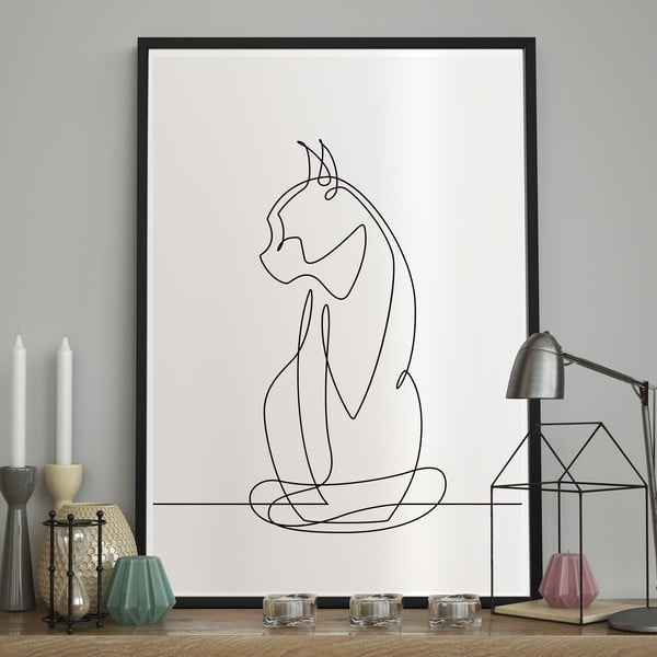 Obraz 70x50 cm Sketchline Cat – DecoKing-image-1