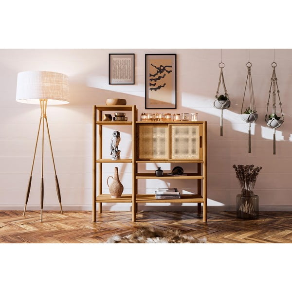 Knižnica z dubového dreva 120x123 cm Pola - The Beds-image-1