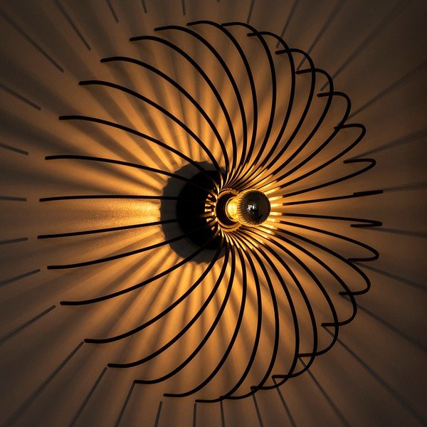 Čierne nástenné svietidlo Opviq lights Aspendos, ø 56 cm-image-1