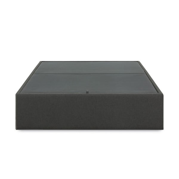 Čierna čalúnená dvojlôžková posteľ s úložným priestorom/bez čela 140x190 cm Matters – Kave Home