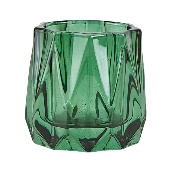 Zelený sklenený svietnik na čajovú sviečku KJ Collection Diam, ⌀ 6,5 cm