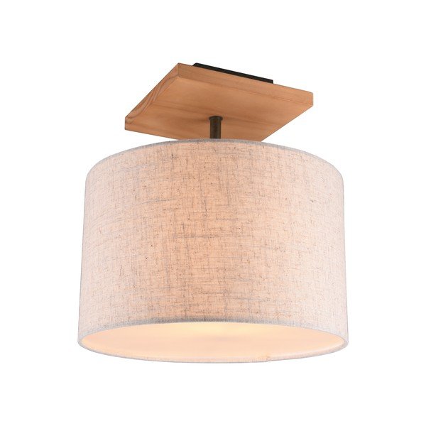 Svetlosivé stropné svietidlo s textilným tienidlom Elmau – Trio-image-2