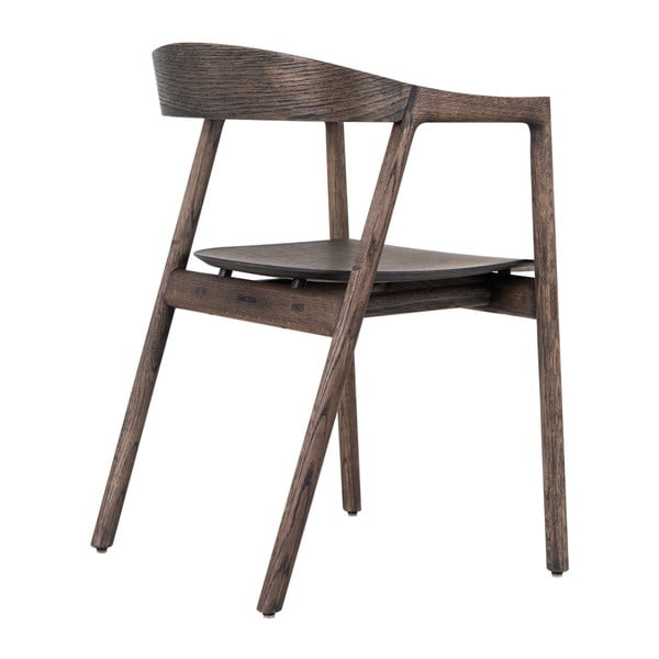 Hnedá jedálenská stolička z dubového dreva Muna – Gazzda-image-4