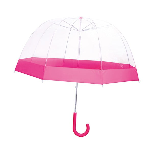 Detský transparentný dáždnik s ružovými detailmi Birdcage, ⌀ 58 cm