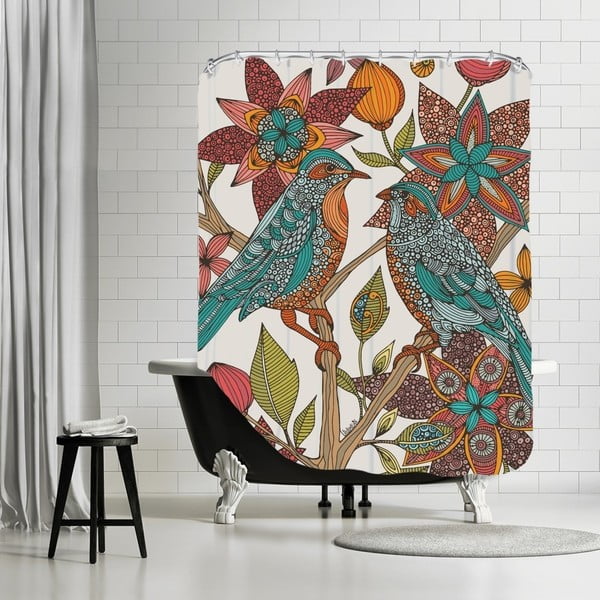Kúpeľňový záves Love Birds, 180x180 cm