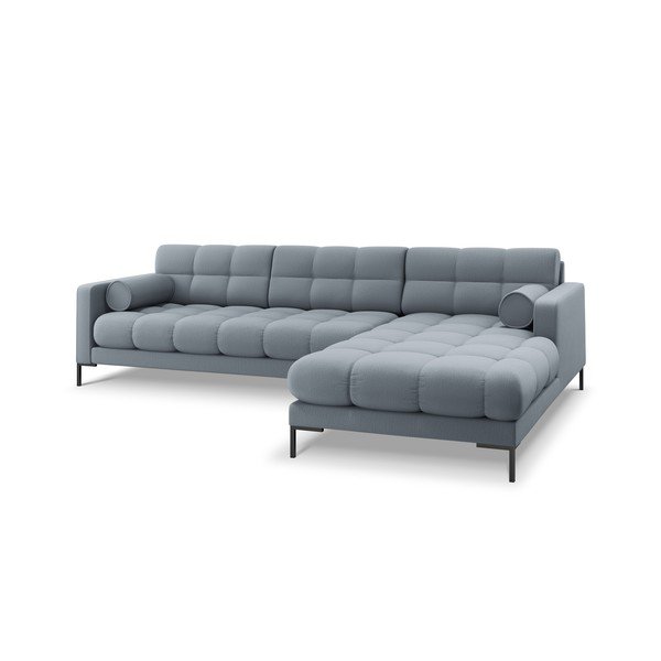 Svetlomodrá rohová pohovka Cosmopolitan Design Bali, pravý roh-image-3