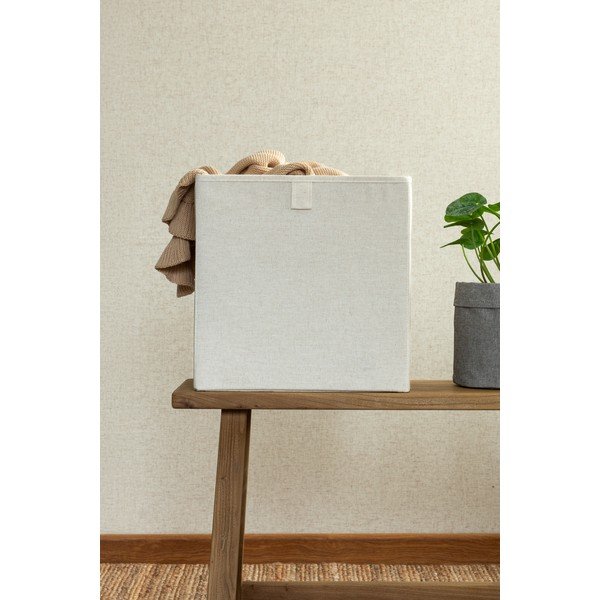 Béžový látkový úložný box 32x31,5x31,5 cm Soft Storage Cube – Bigso-image-1