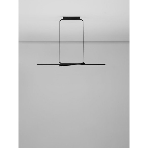 Matne čierne hliníkové LED závesné svietidlo so stmievačom Akro – Nova Luce-image-4