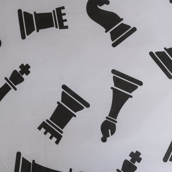 Čierno-biele bavlnené detské obliečky na jednolôžko 140x200 cm Chess – Jerry Fabrics-image-4