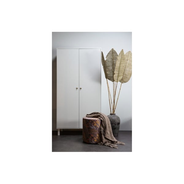 Svetlosivá šatníková skriňa z borovicového dreva 100x195 cm Madu – WOOOD-image-4