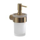 Biely/v zlatej farbe nástenný sklenený dávkovač mydla 110 ml Gedy Pirenei – Sapho