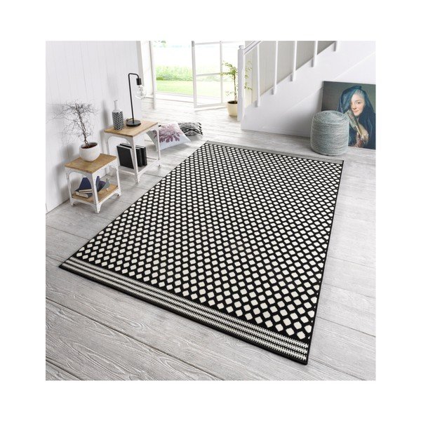 Čierno-biely koberec Zala Living Spot, 70 × 140 cm-image-3