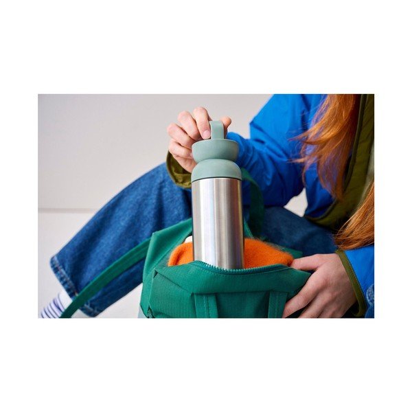 Termofľaša z nehrdzavejúcej ocele v striebornej farbe/šalviová zelená 500 ml Ellipse – Mepal-image-2