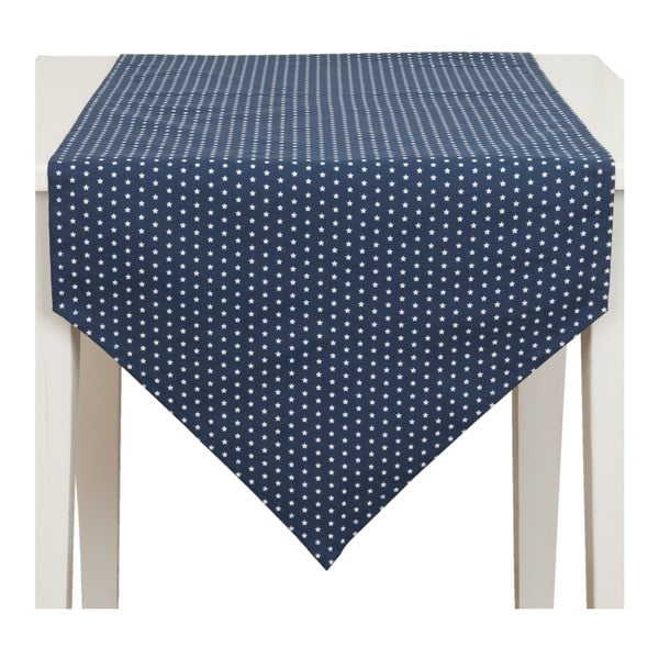 Modrý behúň na stôl Clayre & Eef Simplico, 50 x 160 cm