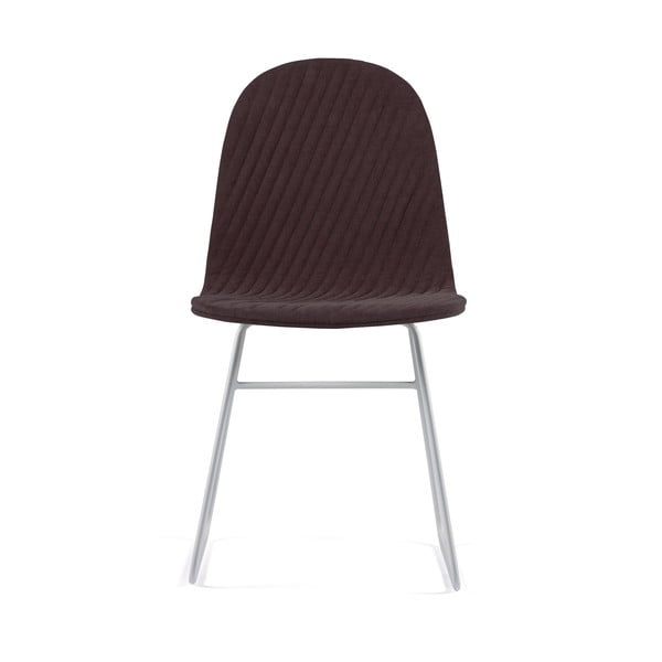 Hnedá stolička s kovovými nohami IKER Mannequin V Stripe