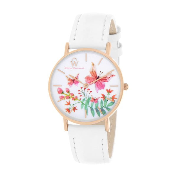 Dámske hodinky s remienkom v bielej farbe Olivia Westwood Deha
