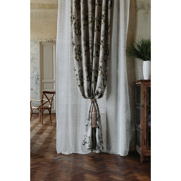 Bielo-sivá záclona 140x245 cm Amanda – Mendola Fabrics-image-4