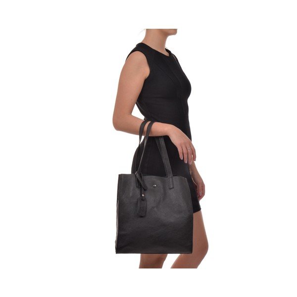 Čierna kožená kabelka Isabella Rhea Tote-image-2