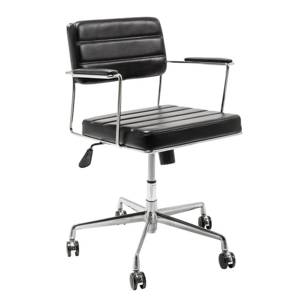 Čierna kancelárska stolička Kare Design Dottore