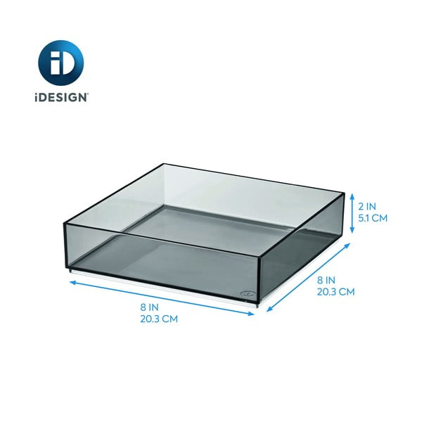 Matne čierny kúpeľňový organizér na kozmetiku z recyklovaného plastu - iDesign-image-4