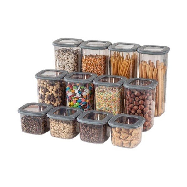 Plastové dózy v súprave 12 ks na potraviny Fresco – Hermia