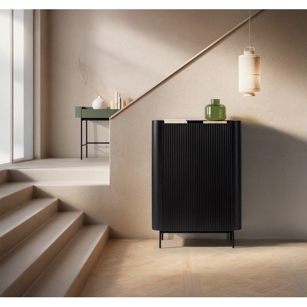 Čierna skrinka 100x140x40 cm Willa – MOME-image-1