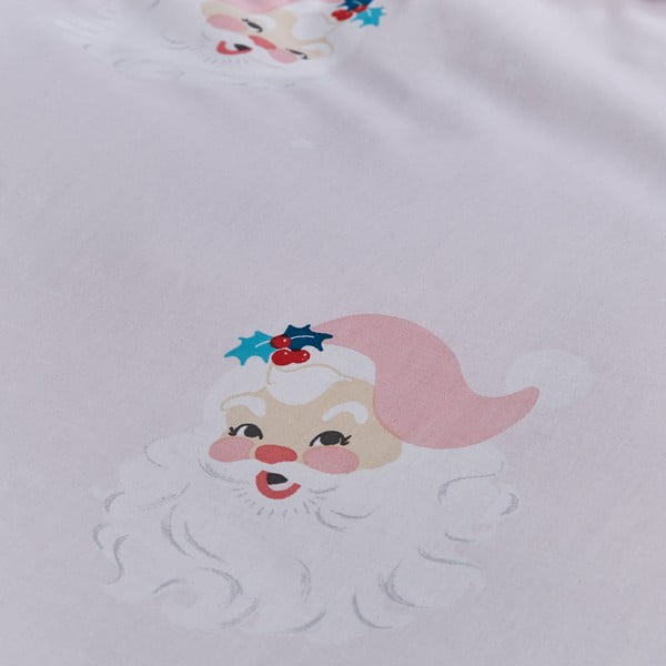 Ružové obliečky na dvojlôžko 200x200 cm Vintage Christmas Santa – Catherine Lansfield-image-4