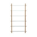 Sklenený modulárny policový systém v prírodnej farbe 110x202x30,5 cm Sitra – Kave Home