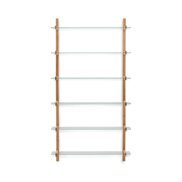 Sklenený modulárny policový systém v prírodnej farbe 110x202x30,5 cm Sitra – Kave Home