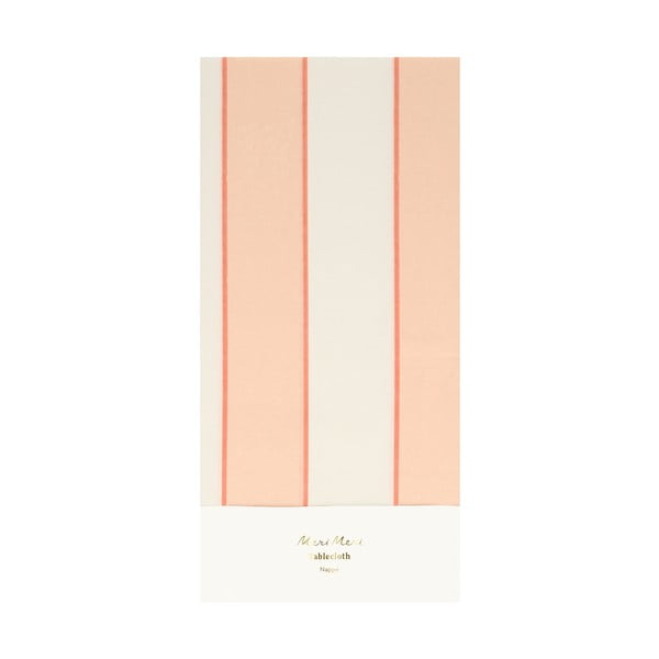 Obrus 137x259 cm Peach Stripe – Meri Meri